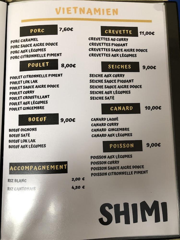 Restaurant Shimi - Menu Image 2